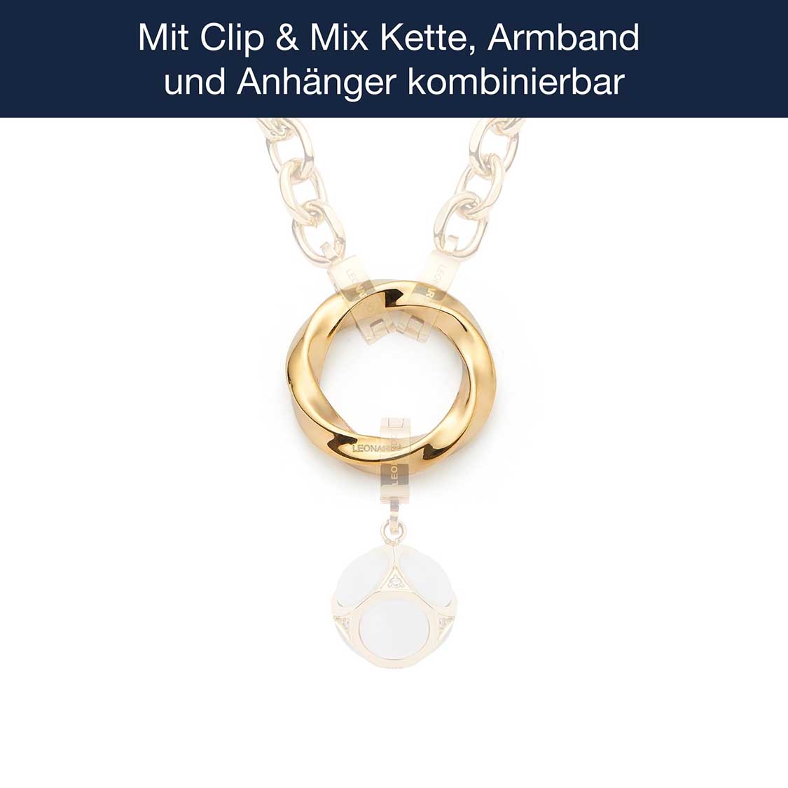 Edelstahlring LOTTI Clip & Mix gold