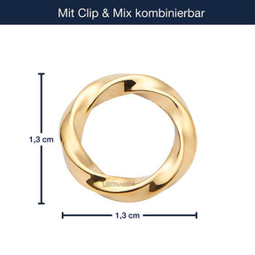 Edelstahlring LOTTI Clip & Mix gold