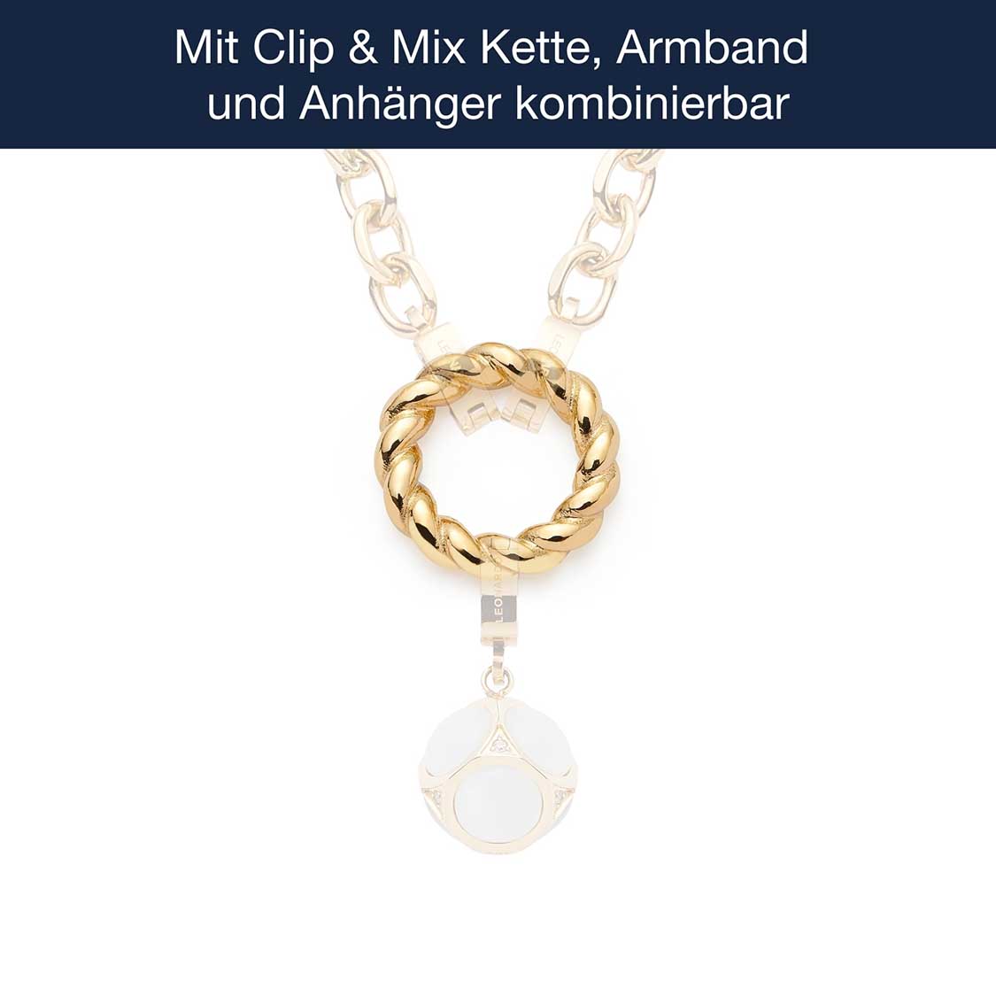 Edelstahlring LIESEL Clip & Mix gold