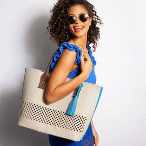 LEONARDO Beach Bag blau
