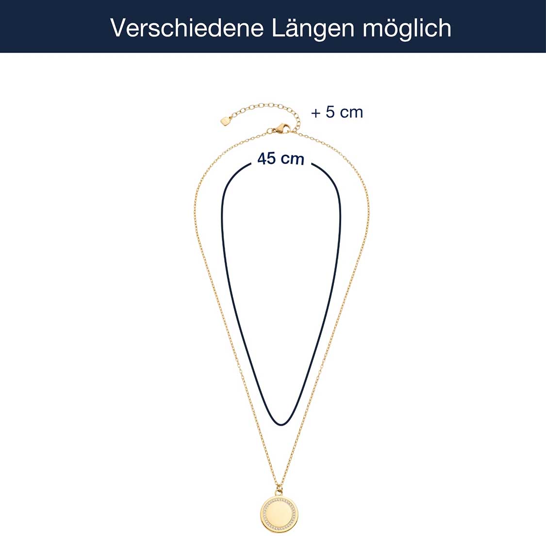 Halskette FERRARA 45 cm gold