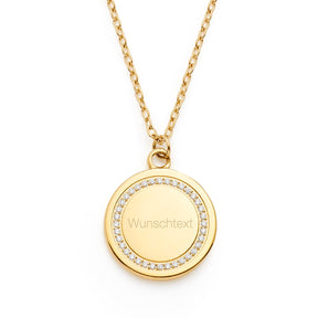 Halskette FERRARA 45 cm gold mit persönlicher Gravur