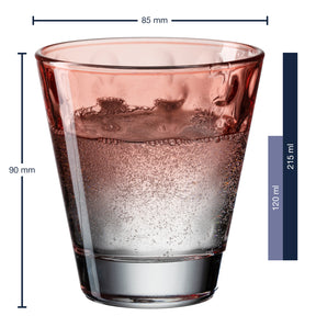 Trinkglas OPTIC 6er-Set 215 ml rot