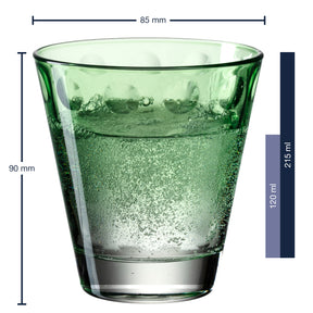 Trinkglas OPTIC  215 ml hellgrün 6er-Set
