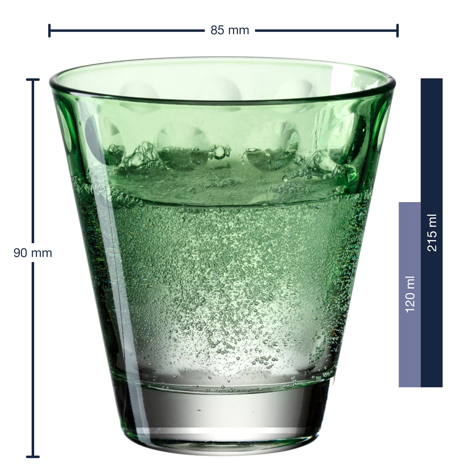 Trinkglas OPTIC 6er-Set 215 ml hellgrün