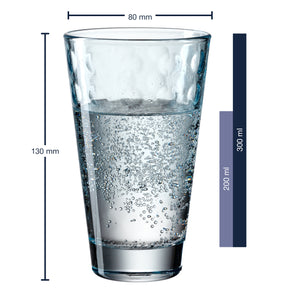 Trinkglas OPTIC  300 ml hellblau 6er-Set