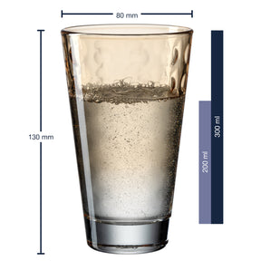 Trinkglas OPTIC 300 ml apricot 6er-Set