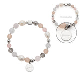 Armband HOPE silber/rose mit persönlicher Gravur