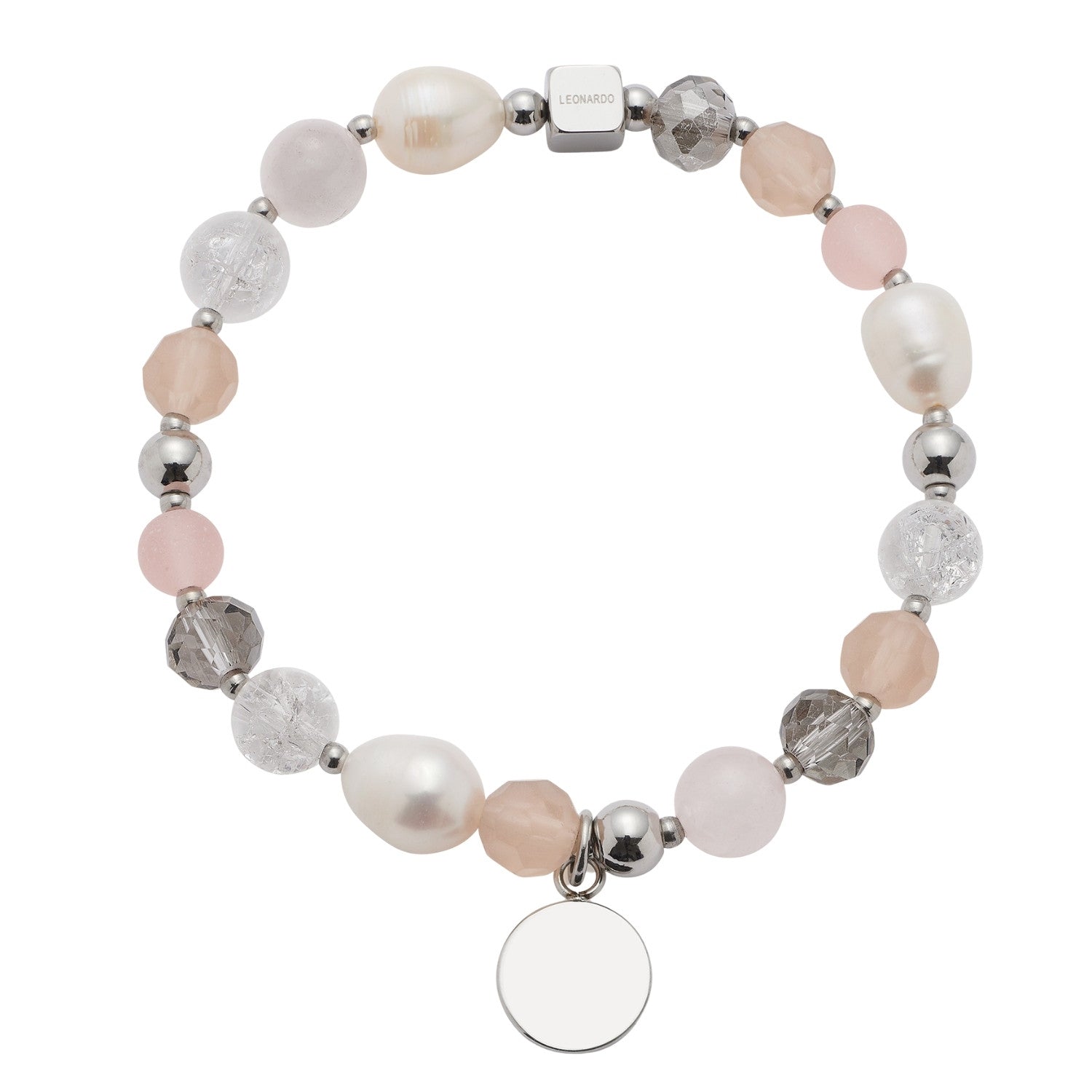 Armband HOPE silber/rose mit persönlicher Gravur