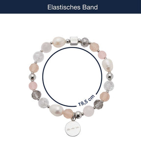 Armband HOPE silber/rose mit persönlicher Gravur