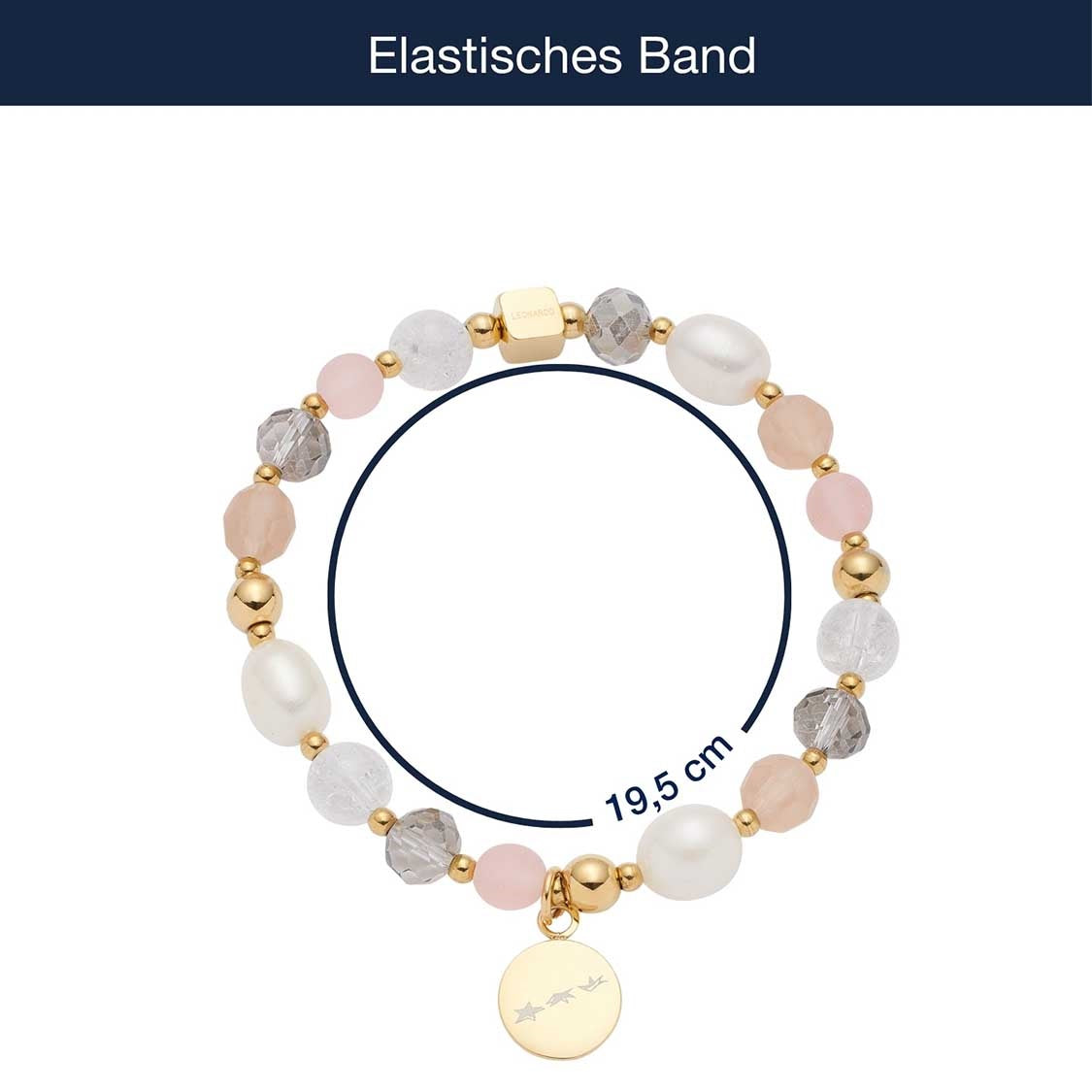 Armband HOPE gold/rose mit persönlicher Gravur