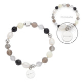 Armband HOPE silber/grau mit persönlicher Gravur