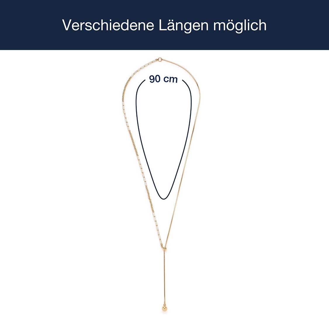 Halskette YVONNE 90 cm gold