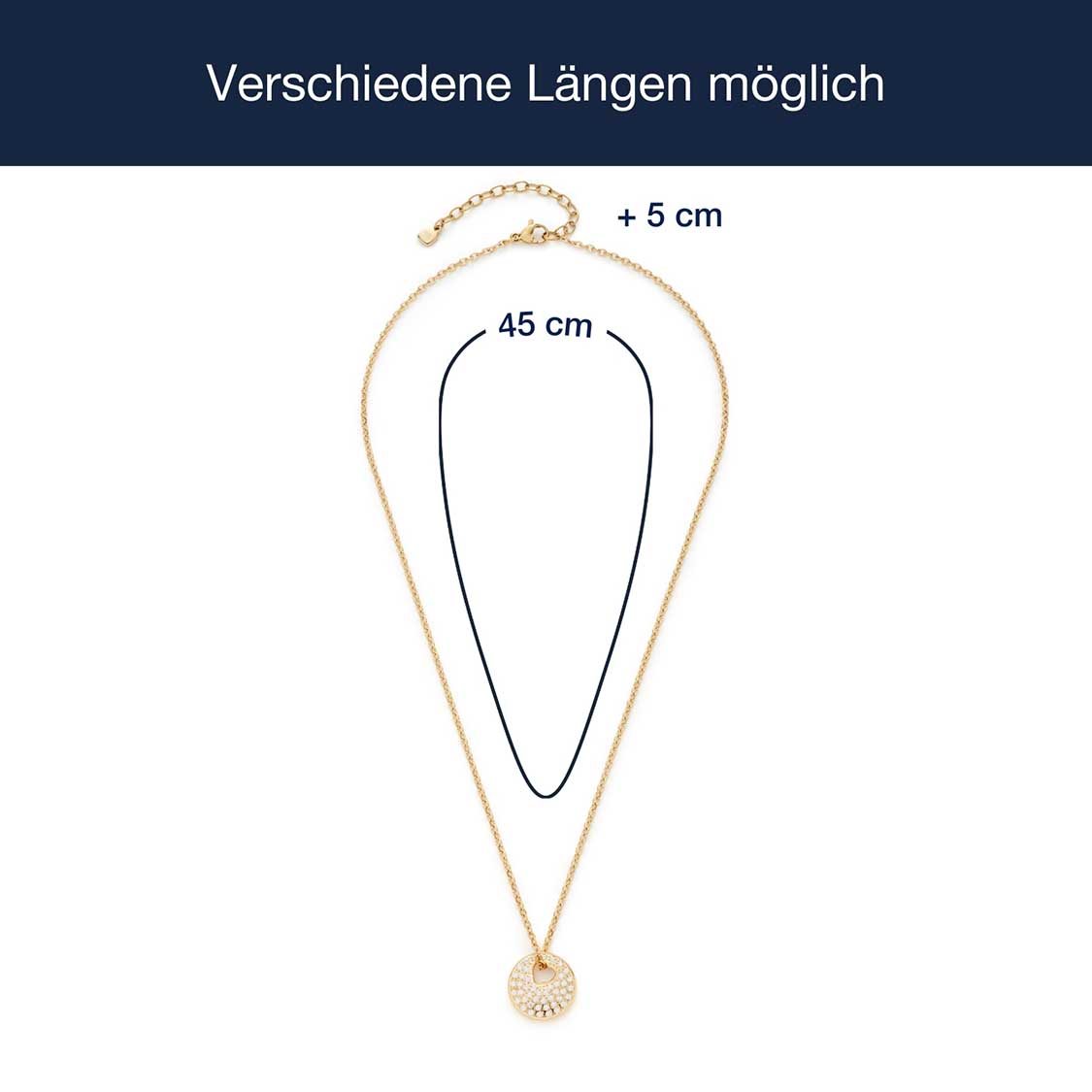 Halskette SUE AMOUR 45 cm gold Valentine Special