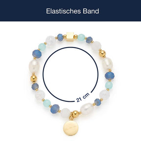 Armband HOPE gold/blau