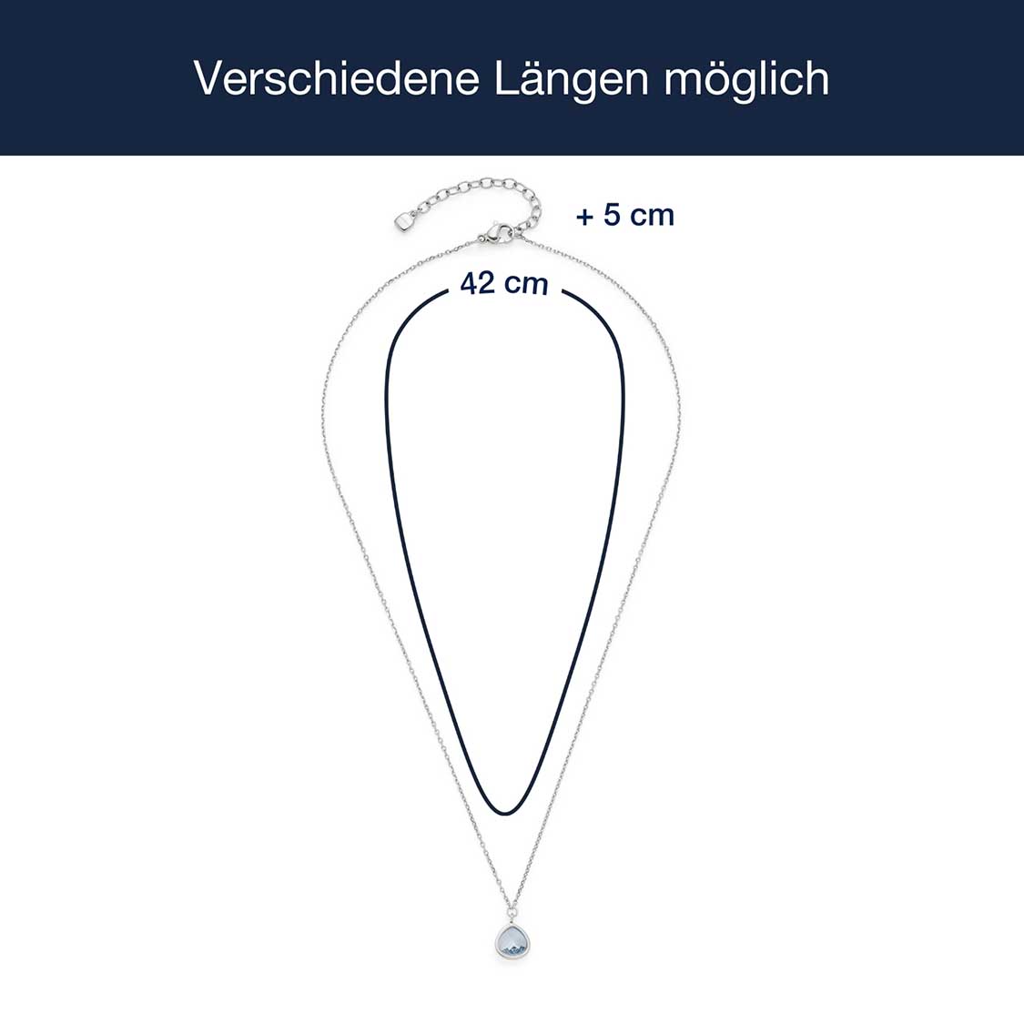 Halskette INDRA 42 cm blau CIAO