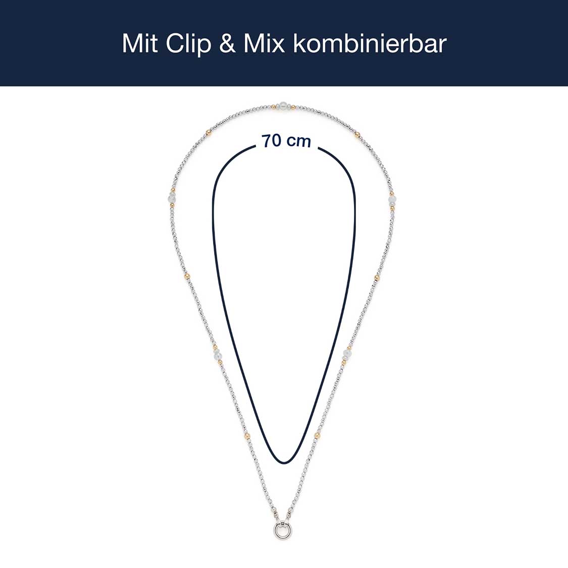 Halskette NOURA 70 cm Clip & Mix