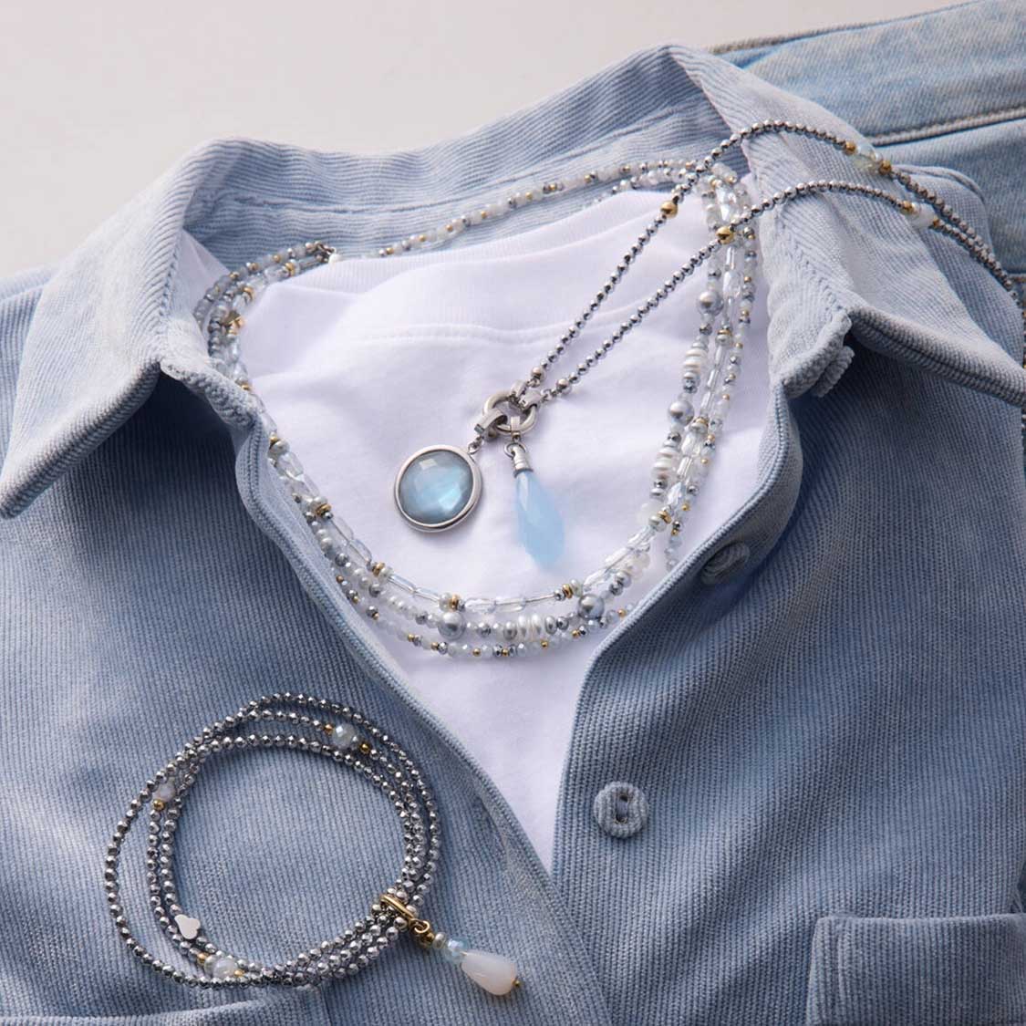 Set Halskette ESTHER 69 cm Clip & Mix