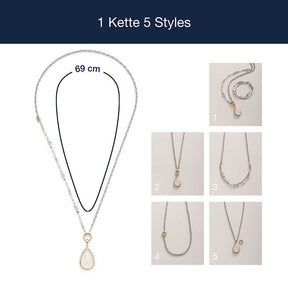 Set Halskette ESTHER 69 cm Clip & Mix