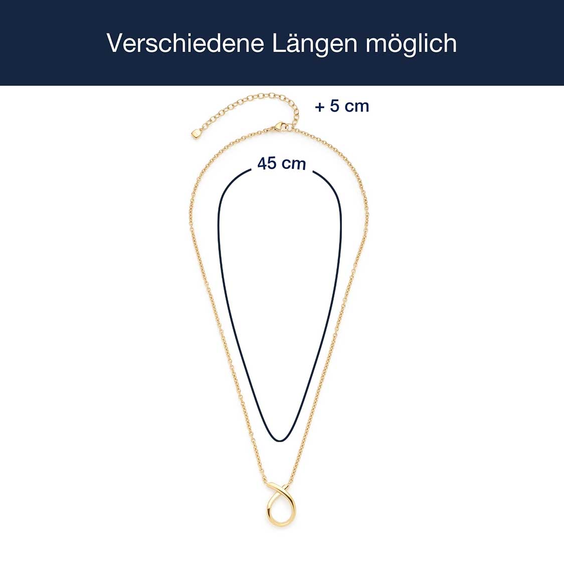 Halskette ANJA 45 cm gold Clip & Mix