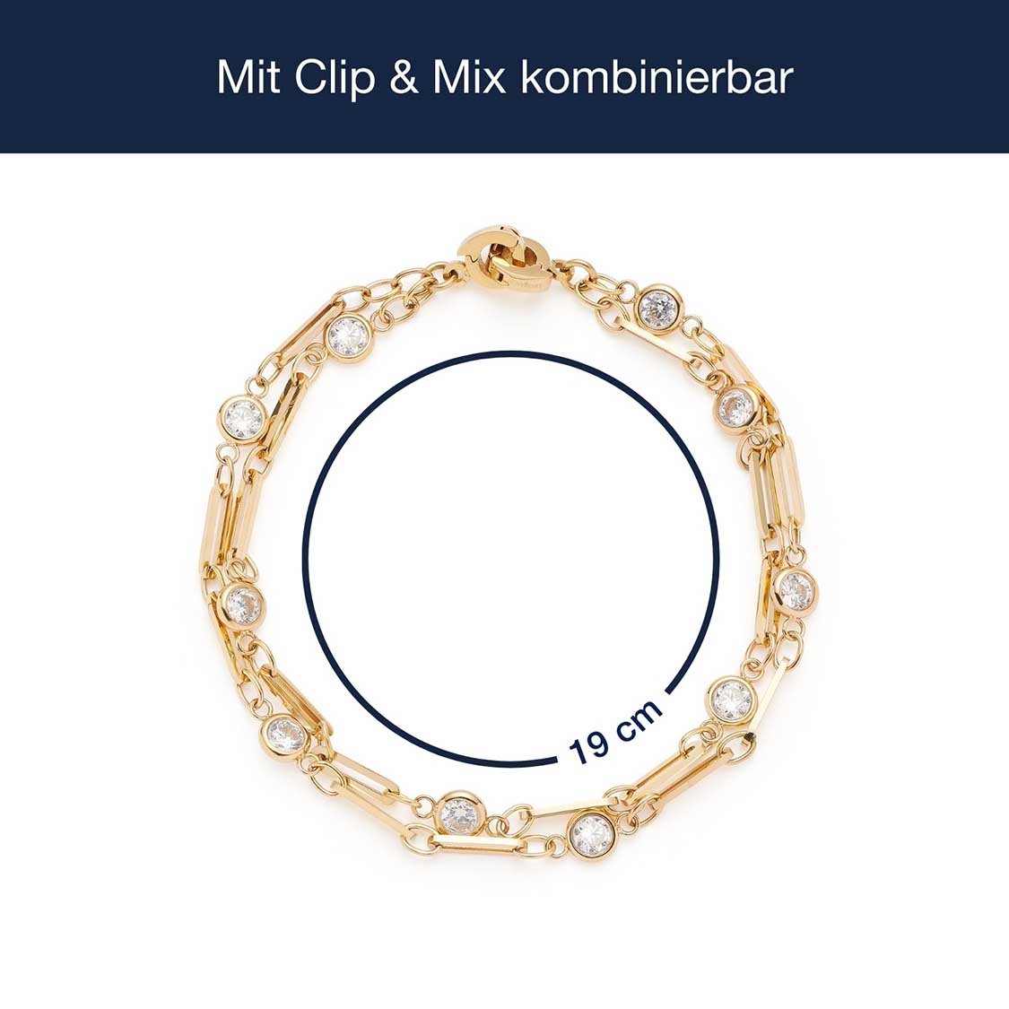 Armband REBECCA gold Clip & Mix