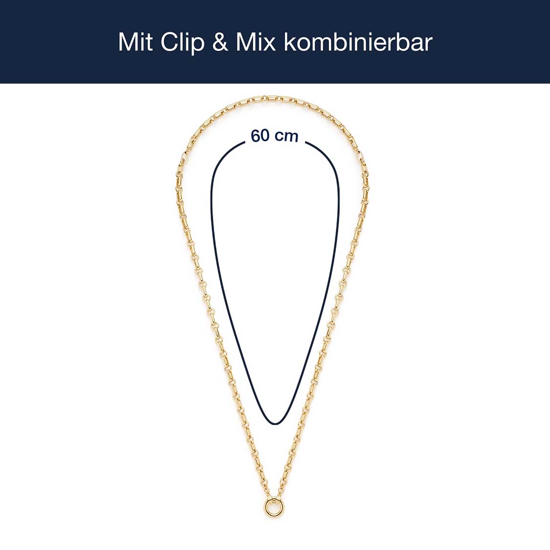Halskette YVETTE 60 cm gold  Clip & Mix