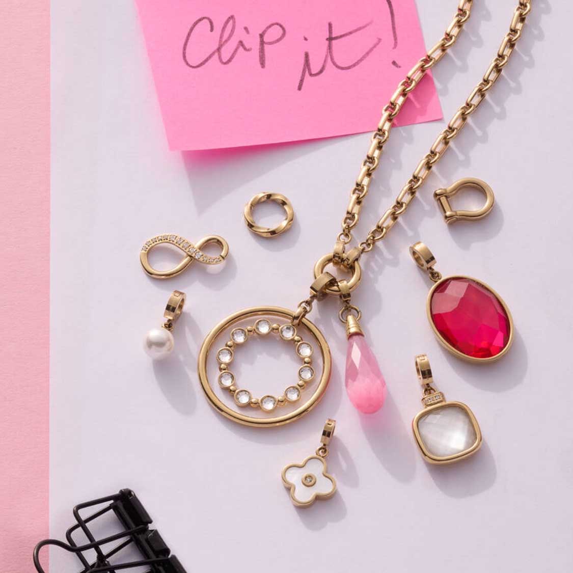 Halskette YVETTE 60 cm gold  Clip & Mix