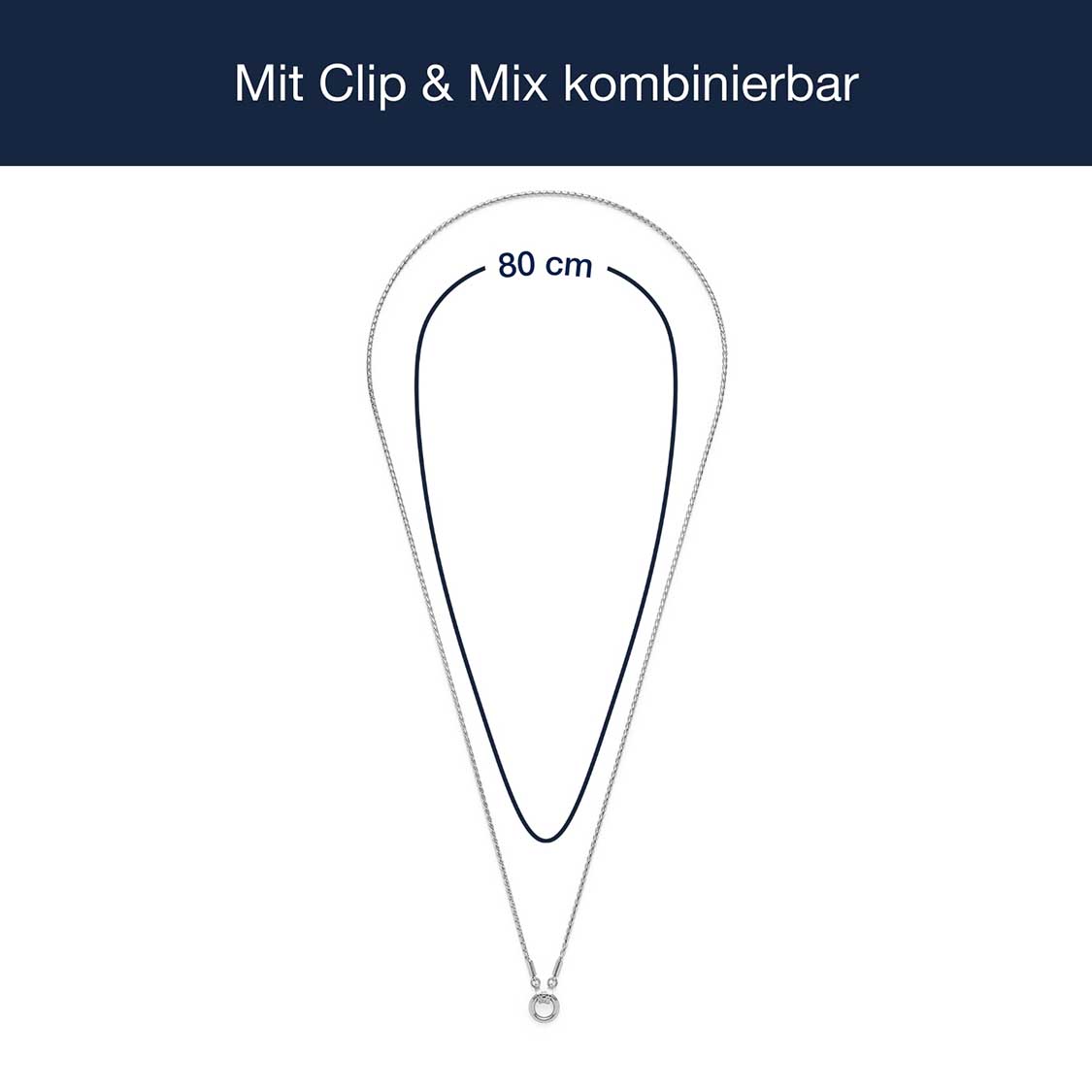 Halskette SONJA 80 cm Clip & Mix