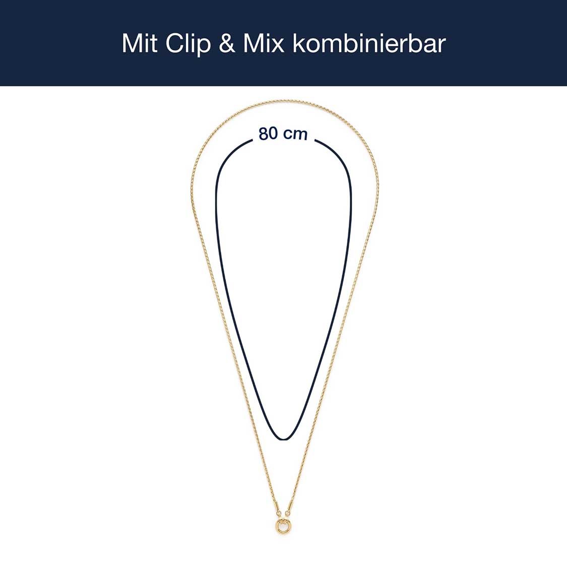 Halskette SONJA 80 cm gold Clip & Mix