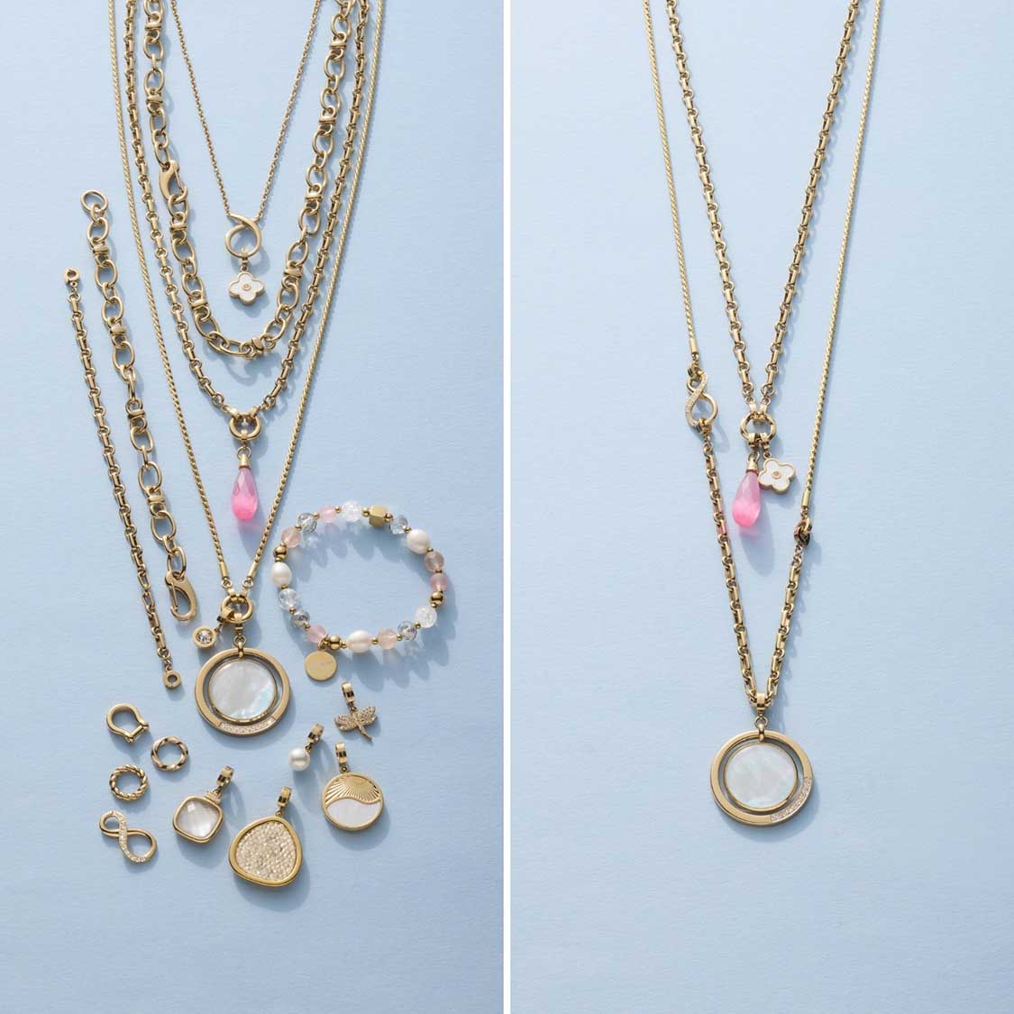 Halskette SONJA 80 cm gold Clip & Mix