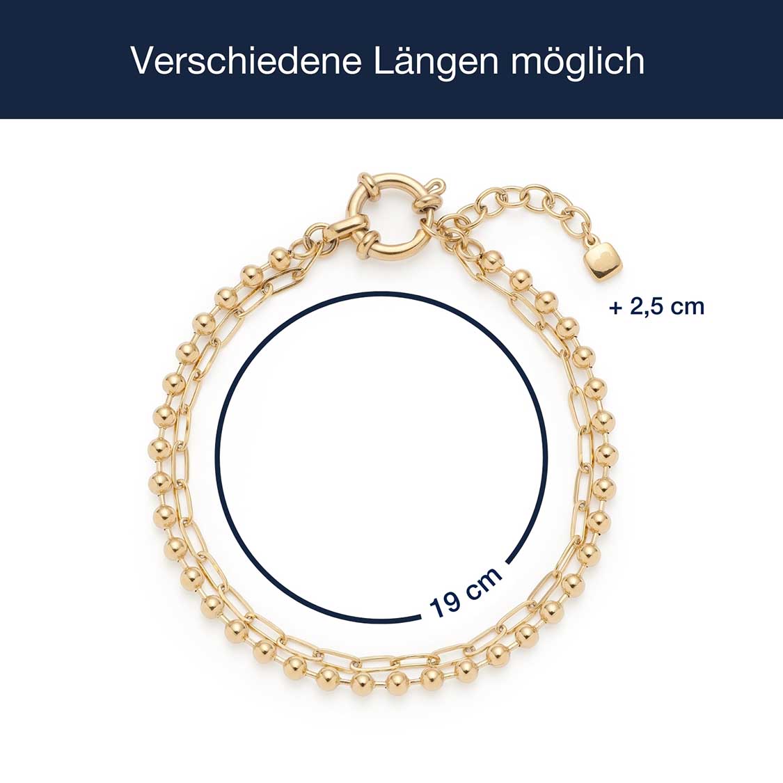 Armband LIZZY gold Clip & Mix