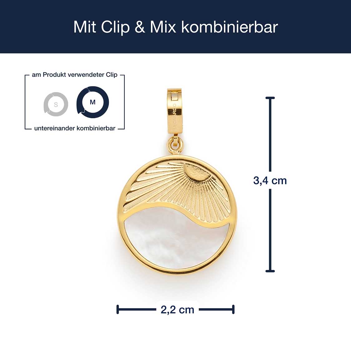 Anhänger SOLARIS gold Clip & Mix