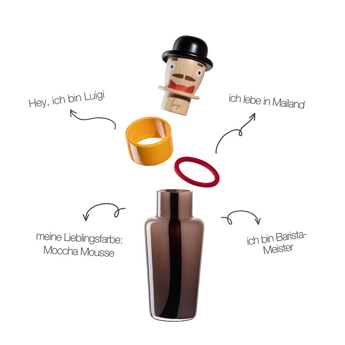 Objektvase BUONI AMICI Luigi 31 cm