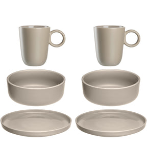 Geschirrset ROMA beige 6-teilig