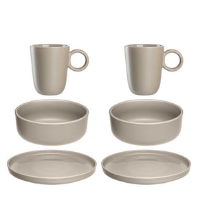 Geschirrset ROMA beige 6-teilig
