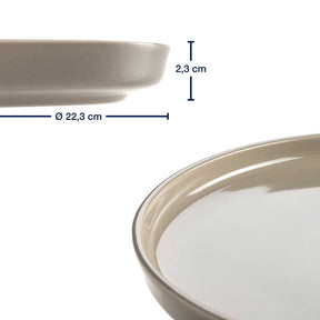 Geschirrset ROMA beige 6-teilig