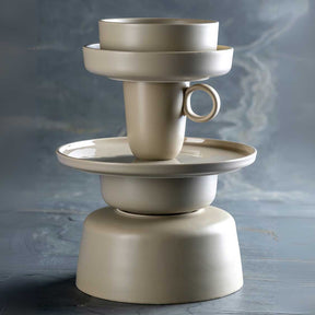 Geschirrset ROMA beige 6-teilig