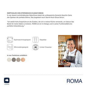 Geschirrset ROMA beige 6-teilig