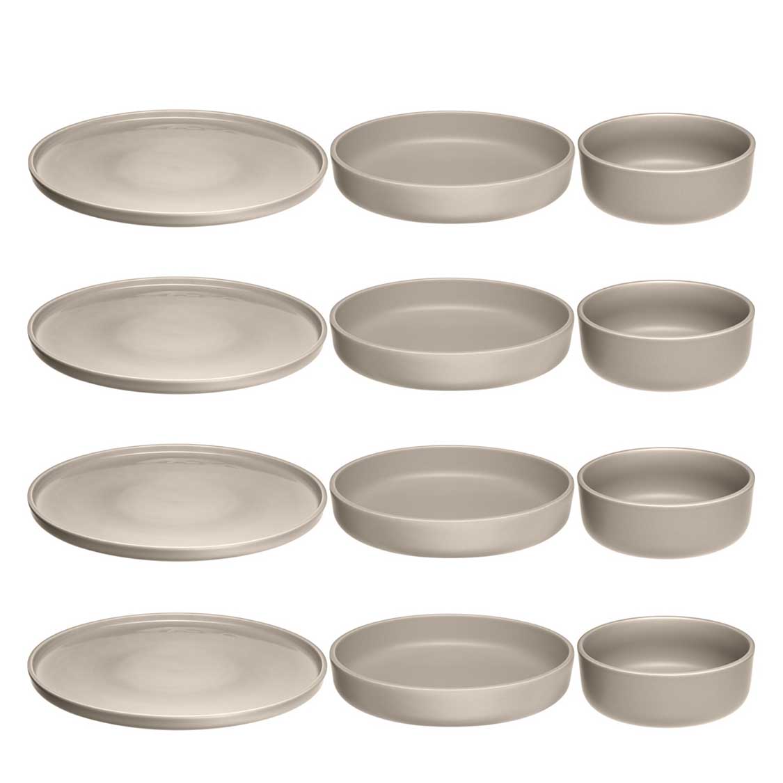 Geschirrset ROMA beige 12-teilig