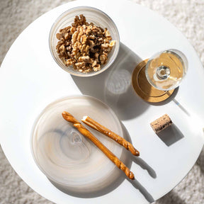 Teller ALABASTRO 18 cm beige/schwarz