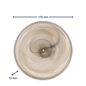 Teller ALABASTRO 18 cm beige/schwarz