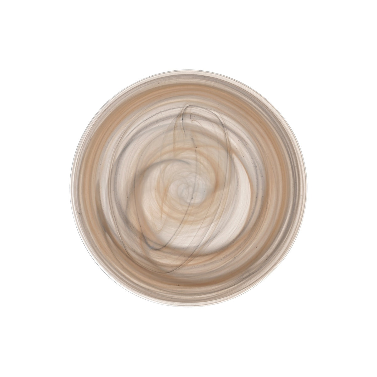 Teller ALABASTRO beige mit geschwungenem Muster von oben