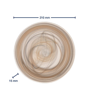 Teller ALABASTRO 21 cm beige/schwarz