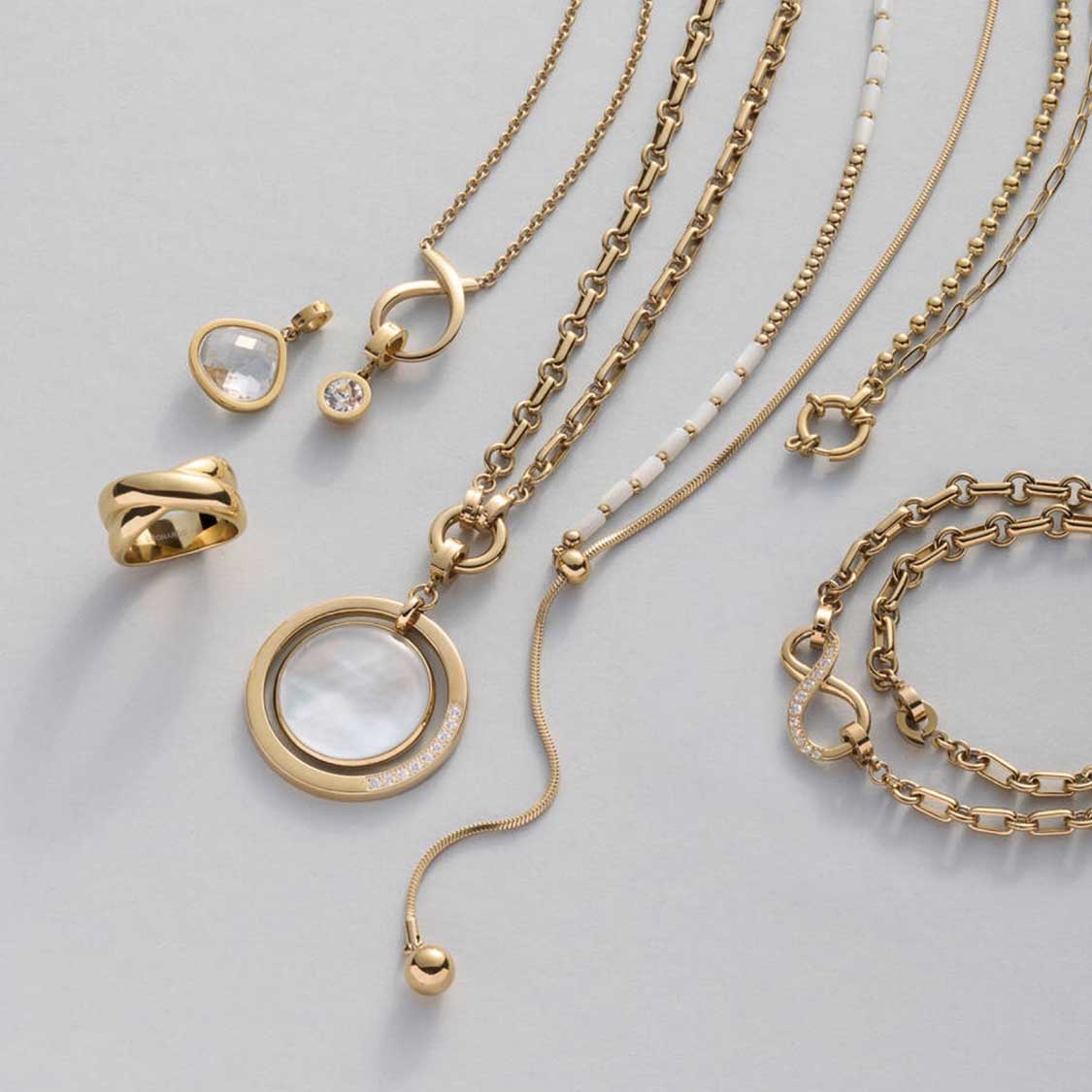 Edelstahlring SENTA gold Clip & Mix