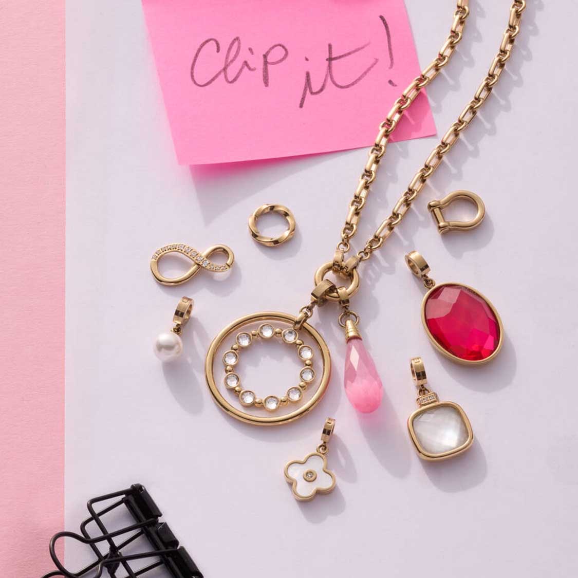 Edelstahlring SENTA gold Clip & Mix