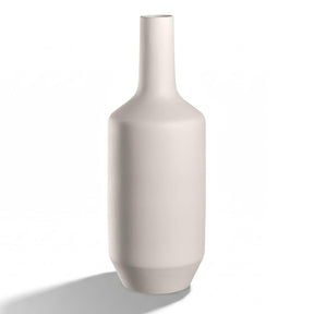 Keramikvase MILANO creme, bauchige Form mit schmalem Hals, vor weißem Hintergrund