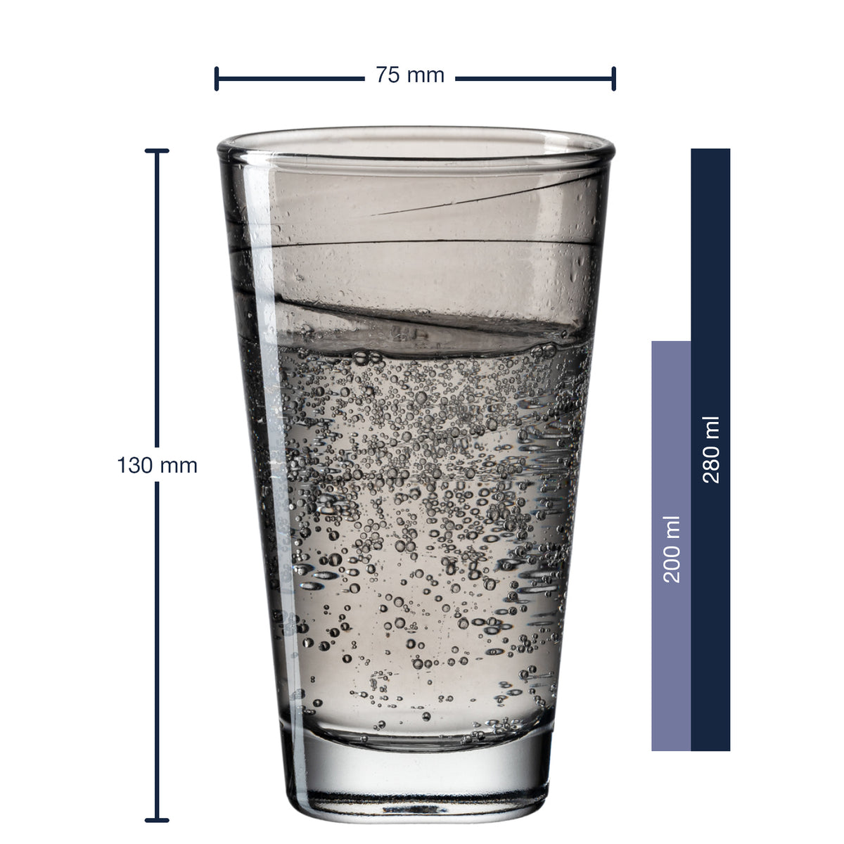 Massangaben zu Trinkglas VARIO STRUTTURA 280 ml anthrazit