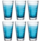 Trinkglas VARIO STRUTTURA 280 ml blau 6er-Set