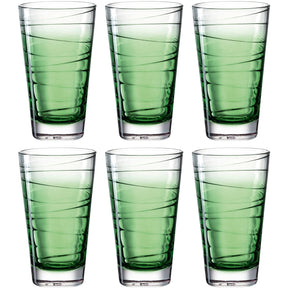 Trinkglas VARIO STRUTTURA  280 ml grün 6er-Set