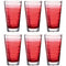 Trinkglas VARIO STRUTTURA  280 ml rot 6er-Set